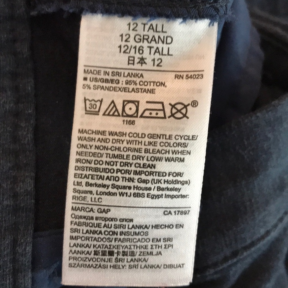 Gap Wide Leg Navy Trouser-12 tall - Picture 6 of 6
